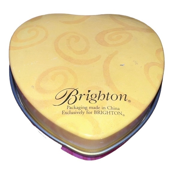 BRIGHTON Heart Shape Jewelry Decor Tin Trinket Box - Picture 4 of 6